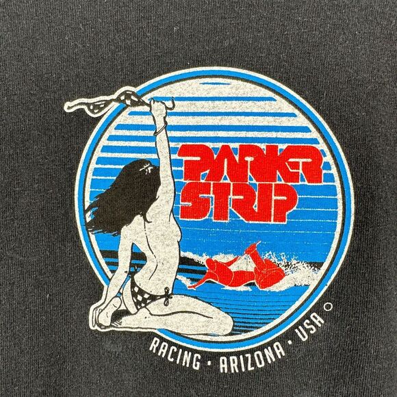 Gildan Ultra Cotton Tee Mens XL Black Blue‎ Parker Strip Racing Arizona Pullover - Picture 4 of 10